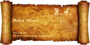 Muha Alex névjegykártya
