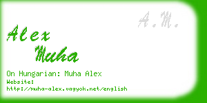alex muha business card
